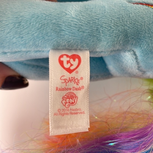 SPARKLE Rainbow Dash My little Pony 7” Plush - Picture 6 of 9